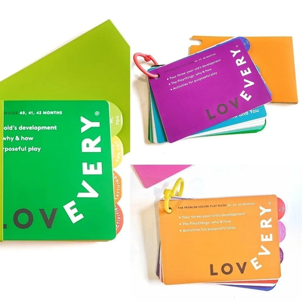 Lovevery 40-48 Months 3 Playkit Guides EUC with covers